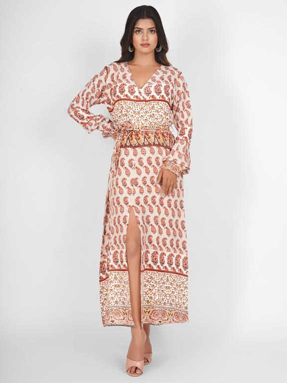 BEACHWEAR DRESS MAXI LS